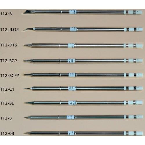 9pcs/lot T12 Series Soldering Solder Iron Tips T12 Iron Tip For Hakko Soldering Rework Station FX-951 FX-952 Soldering Iron Tips