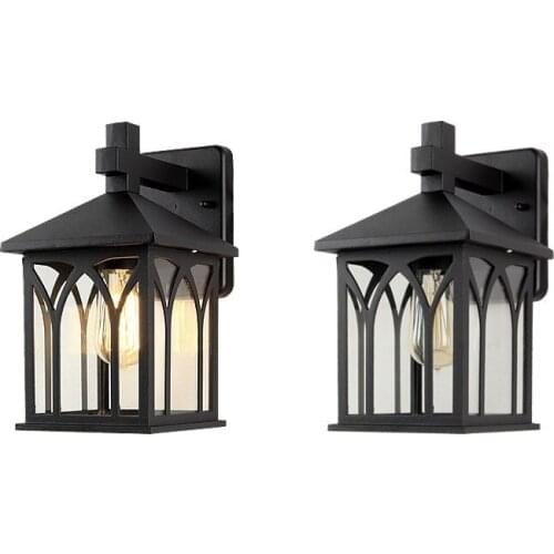 LIANGTU Garden Wall Light Outdoor Lighting Wall Lamps Outside Patio Bronze Exterior Sconces E27 Bulb Yard Street Waterproof Lamp