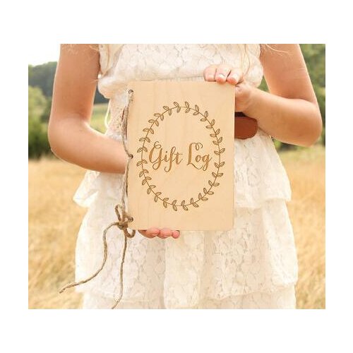 Custom Gift Log Book Wedding His Her Rustic Wood Vow Book Set His and Her Vows Notebook Set Bridal Shower Gift