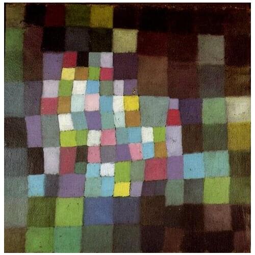 High quality Oil painting Canvas Reproductions Abstraction with Reference to a Flowering Tree by Paul Klee Painting hand painted