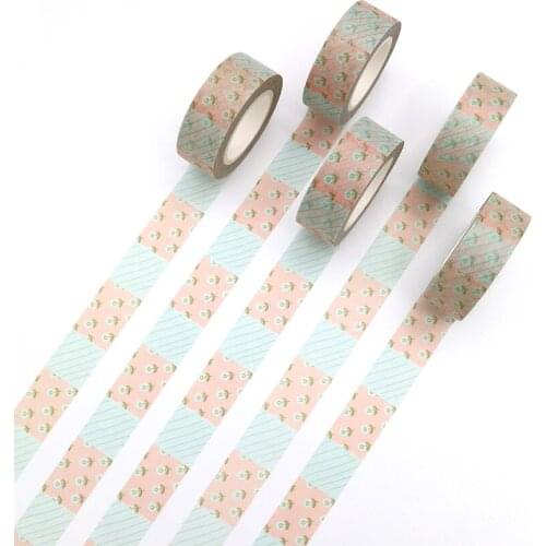 1 PCS Cute Kawaii Flower Decorative Washi Tape DIY Scrapbooking Masking Tape School Office Supply 15mm X 10m