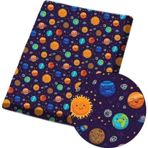 JOJO BOWS 45*145cm 1pc Polyester Cotton Fabric Animals Geometry Printed Cloth Sheets Dress Making Materials Home Textile Patches