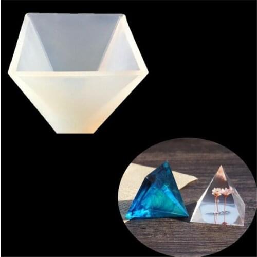 1PC Pyramid Silicone Epoxy Mold Transparent Jewelry Tools Soap Chocolate Jelly Decoration Accessories DIY Mold