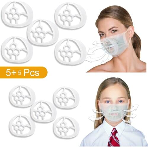 10 pcs of lipstick protector breathable space to increase nose protection 3D Mask holder reusable mask holder mouth support