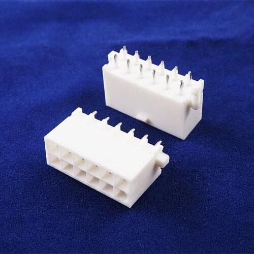 50pcs Pitch 4.14 mm Male Header 12 pin 2x6 0.163" Straight Through Hole Cross Mini Universal Mate-N-Lok 794066-1 Shrouded