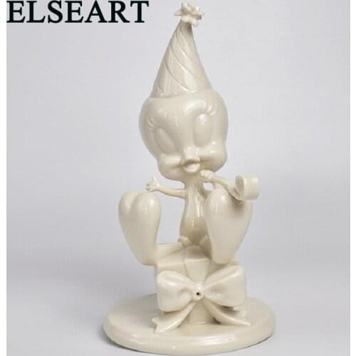 Pure ceramic Tweety bird yellow animal porcelain ornament for home decoration art and craft