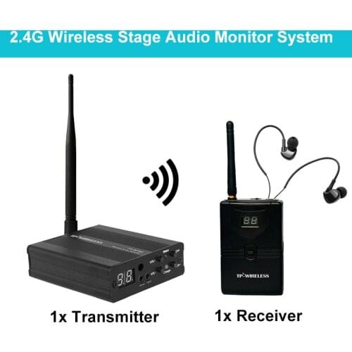 2.4GHz Digital Wireless Monitor System Transmitter Receiver In-ear Stage Professional Audio Monitor System