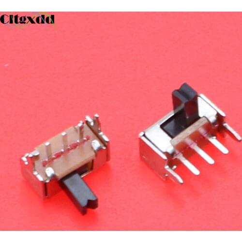 Cltgxdd 1pcs Toggle switch SK12D07VG4 3 Pin PCB 2 Position 1P2T SPDT Miniature Slide Switch Side Knob