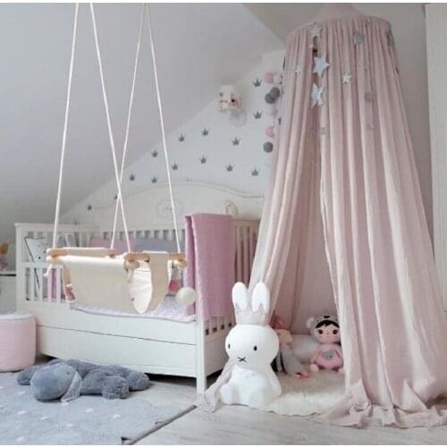 Kids Room Decoration Boys Girls Princess Bed Canopy Cotton Bed Valance Pest control Reject Net Baby Canopy Round Mosquito Net