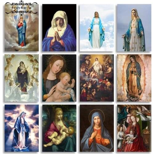 Virgin Mary of Guadalupe Mexico Canvas Painting Virgin Mary Wall Art Posters and Prints Decoration Murals for Catholic Churches