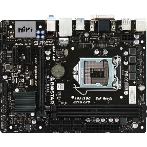 For BIOSTAR Hi-Fi B85Z Original Used Desktop Motherboard B85 LGA 1150 DDR3 SATA3 USB3.0