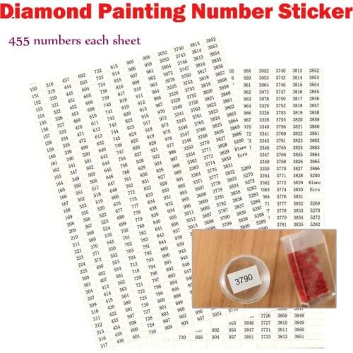 Diamond Painting Storage Containers Labels, 455 Color Number Stickers Decal