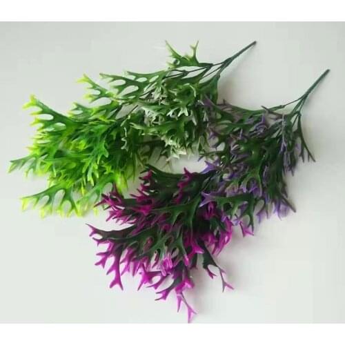 Artificial plant staghorn grass eucalyptus plastic artificial plant green grass plastic flower new year wedding home decoration