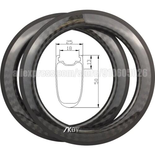 Carbon Rims 20" BMX Wheel Rims 406 Tubeless 50mm*25mm U Brake 20 Inch Rims