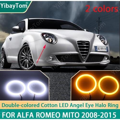 Super brightest durable warranty SMD Cotton Light Switchback LED Angel Eye Halo Ring DRL Kit For For Alfa Romeo Mito 2008-2015