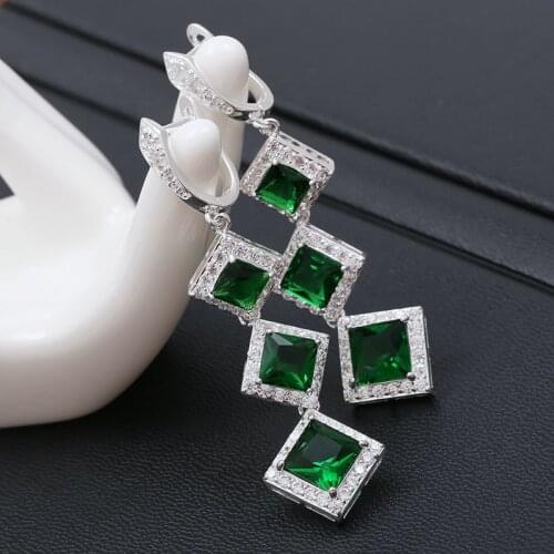 Fashion Lady Long Dangle Earrings for Women Wedding Engagement Drop Earring Jewelry Aretes De Mujer Modernos 2020