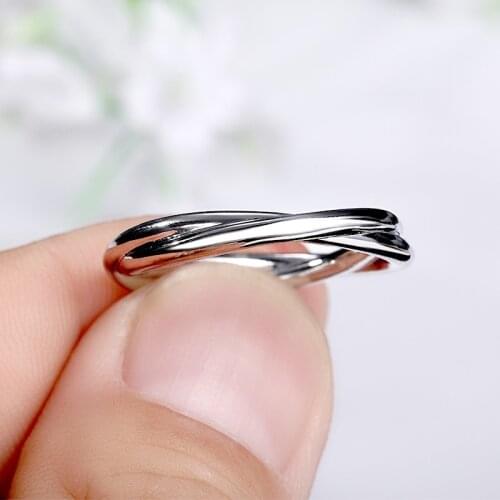 Fancy Twisted Cross Simple Finger Ring for Women Fashionable Versatile Accessories Anniversary Love Gift Statement Jewelry