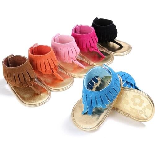 New baby girl summer tassel Flip Baby Toddler shoes andwich first walker BS39