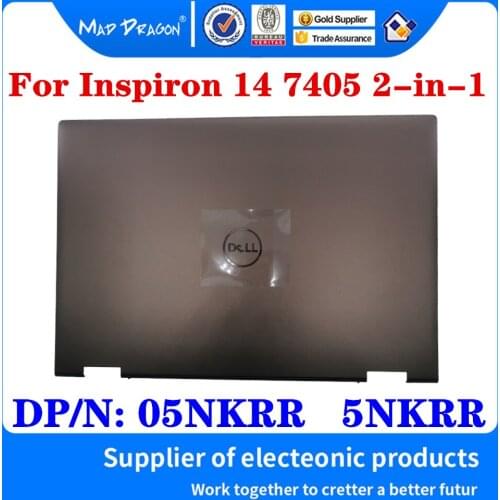 New 05NKRR 5NKRR For Dell Inspiron 14 7405 2-in-1 Laptops LCD Back TOP Cover LCD Rear Screen Lid Brown A Shell 460.0JV03.0001