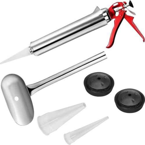 Grout Gun Stainless Steel Joint Gun Sprayer Applicator Tool for Brick Tips and Tiles Cement Applicator Construction DIY Tool