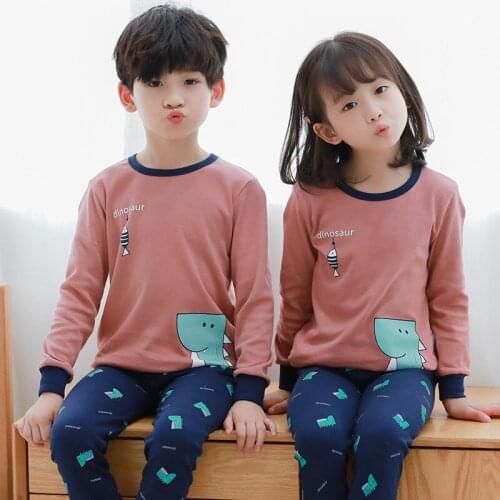 Children Winter Pajamas Kids Cotton Sleepwear Boys Dinosaur Pyjamas Girls Unicorn Pajamas Kids Totoro Pajamas Toddler PJS