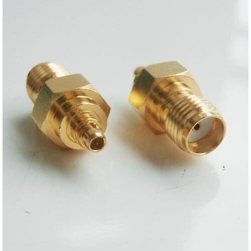 MMCX To SMA Connector Socket MMCX Male To SMA Female Plug MMCX - SMA GOLD Plated Straight Coaxial Coax RF Adapters