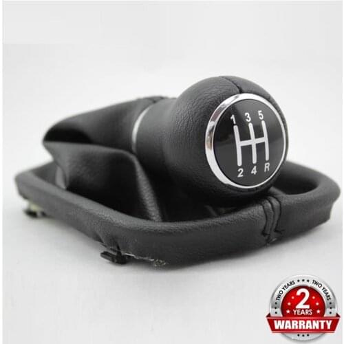 For Audi A6 C5 1998 1999 2000 2001 Car-Styling 5 Speed Gear Stick Shift Knob With Leather Gaiter Boot