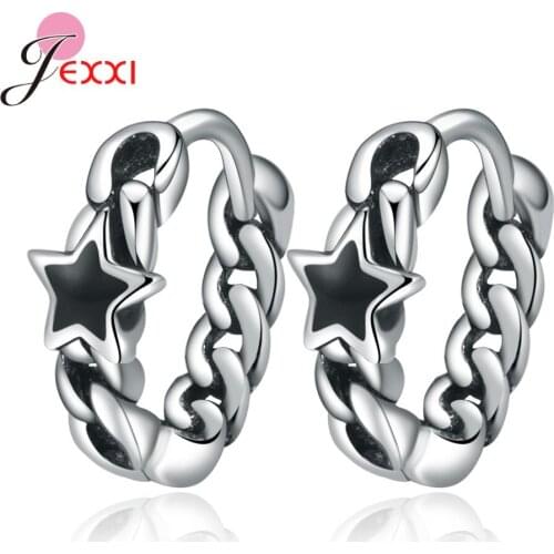 Trendy Design 925 Sterling Silver Hoop Earrings For Women Girls Lady Hip Hop Jewelry Accessory Huggies Earring Wholesale