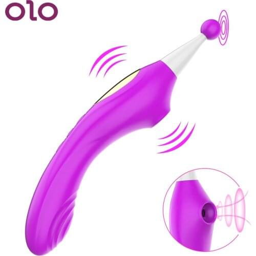 OLO Clit Sucker Vibrator Nipple Sucking Clitoris Vagina Stimulator Sex Oral Licking Blowjob Tongue Vibrating Sex Toys for Women