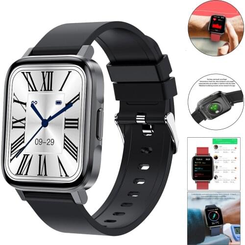 Sport Smart Watch with Real Blood Oxygen Temperature Monitor 1.7 Inch HD Large Screen Long Battery Life Mens Digital Wristwatch