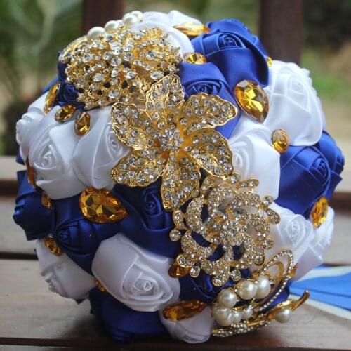 Wedding flowers Bridal Bouquets Bridesmaid Holding Flower Sweet 15 Quinceanera Bouquet Artificial Rose Wedding Accessories W227
