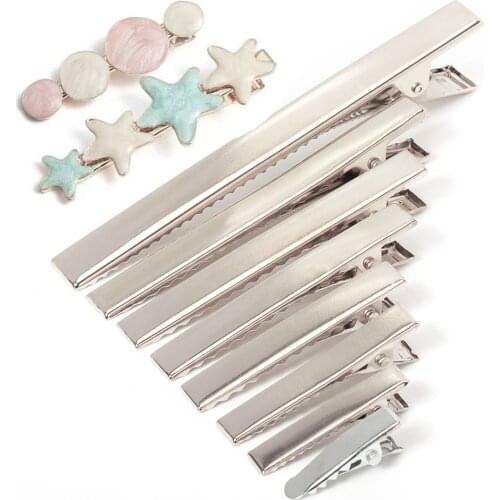 20pcs 40pcs Hair Clips 24mm-97mm Single Prong Alligator Hairpin Teeth Blank Setting Accessories for Jewelry Making DIY Hair Clip