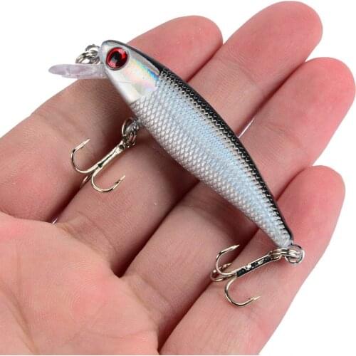 1PCS Quality Minnow Fishing Lures 65mm/4.5g Bionic Freshwater Hard Bait Wobbler Jig Crankbait Vibration Swim Bass Fishing Tackle