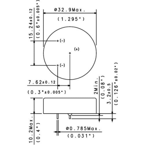 1PCS TL-2135 Tadiran 1/6 D 3.6V 1.7Ah Button Lithium ER32L100 Battery
