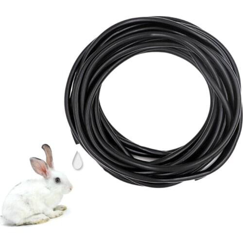 10m Rabbit Waterer Black Pipe 8mm Drinker Nipples Automatic Waterer Hose Tubing Hose for Rabbit Waterers Feeding Accessories