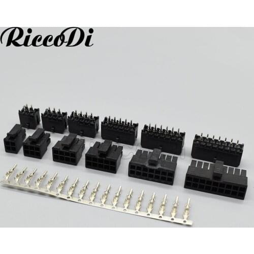 50PCS 2x2/3/4/5/6/7/8/9/10/11/12Pin 3.0mm Pitch Terminal/Housing/Pin Header Wire Connector with wafter