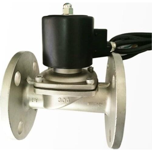 2way stainless steel flange solenoid valve DN32 AC220VDC24V Flange explosion-proof solenoid valve water Magnetic solenoid valve