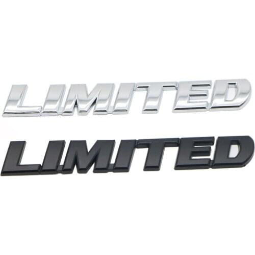 2X Car 3D Metal Chrome Black Badge Car Stickers Luxury LIMITED Edition Letter Emblem Logo Fit for Toyota Highlander