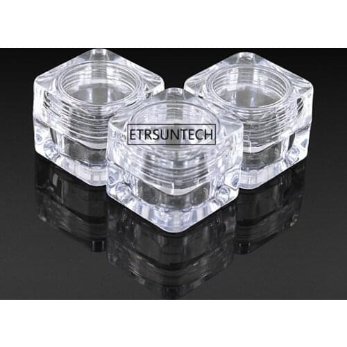 500pcs 5g Cosmetic Empty Jar Pot Eyeshadow Makeup Face Cream Container Bottle Acrylic for Creams Skin Care Products F3592