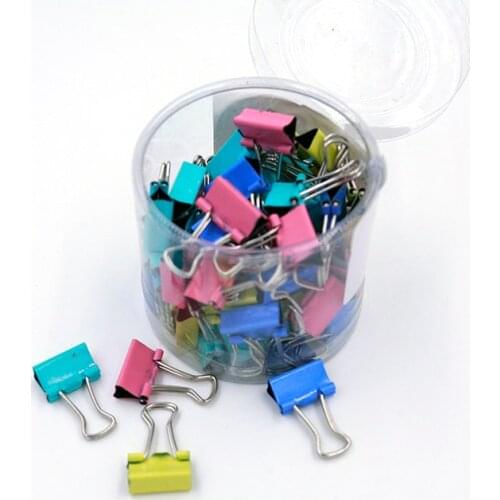 60 Assorted Small Office Organize Mini Metal Binder Grip Clips 15mm Notes Letter