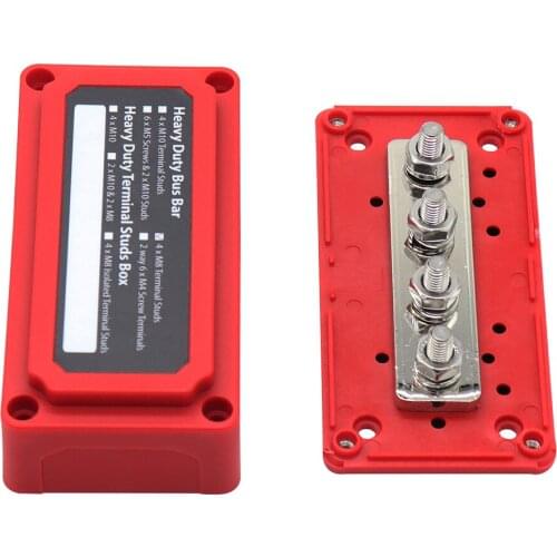 Bus-Bar Box Power Distributie Blok Kabel 48V 300A 4 Terminal for Car RV Ship Power Distribution Block Modular Cable Organizer