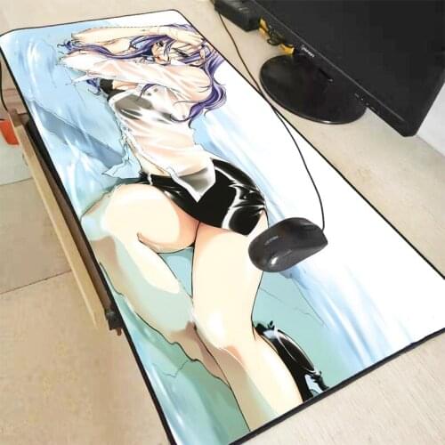 Sexy Anime Girl Large Gaming Mouse Pad Lock Edge Mouse Mat Keyboard Mat Table Mat Desk Mat for Notebook Laptop Gamer Mousepad