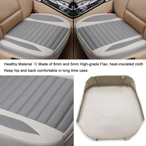 Car Seat Cover Flax Cushion Seasons Universal Breathable For Most Four-Door Sedan&SUV Ultra-Luxury Car Seat Protection