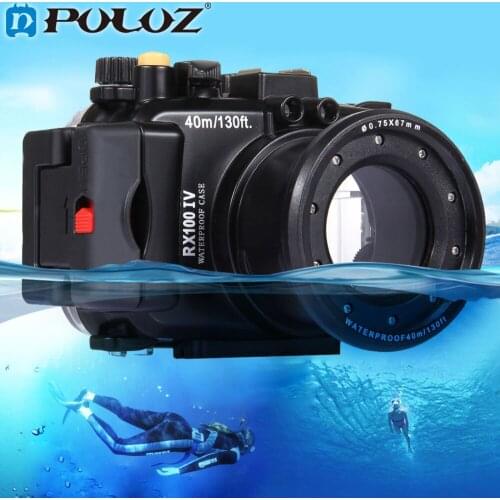 PULUZ 40m 1560 inch 130 ft Depth Underwater Swimming Diving Case Waterproof Camera bag Housing case for Sony RX100 IV