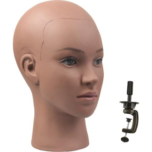 Black Female Mannequin Head With Stand For Wig Making Display Mannequin Training Head Wig Stand With Head Wig Head Mannequine