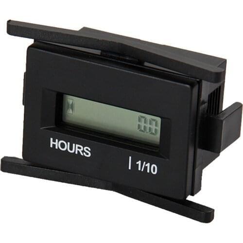 Digital LCD Hour Meter DC 4.5-60V for Motocross ATV Dirt Bike Diesel Gasoline Log Splitter Cutter Truck Snowmobile Boat Jet Ski