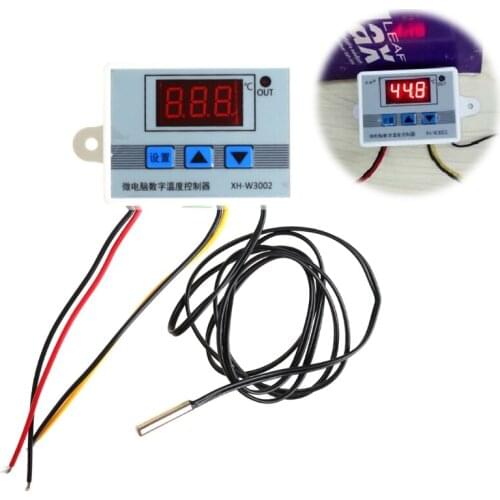 220V Digital LED Temperature Controller Thermostat Switch Probe Sens