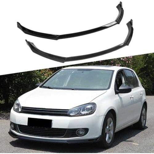 KEESK DESIGN 3Sections Front Bumper Splitter Lip Replacement for MK6 Standard 2009-2013