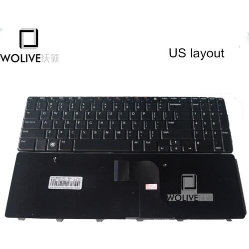 Wolive New laptop keyboard for Dell Inspiron 15R N5010 M5010 9GT99 09GT99 V110525AS US Keyboard black