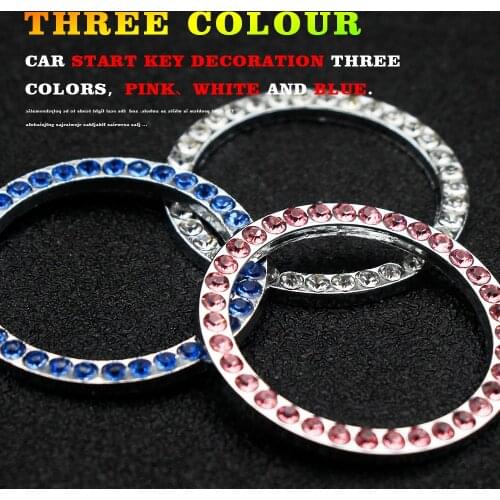 Car Engine Start Button Stop Switch Key Decor Diamond Crystal Switch Cover Decorative For MAZDA 3 BK BL 5 CR CW 6 II GH CX-7 ER